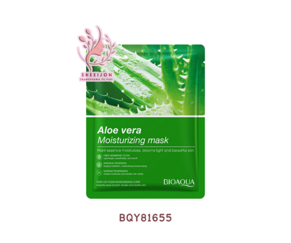 BQY81655 - MASCARILLA FACIAL DE TELA, CON ALOE VERA, BIOAQUA, Cont. 25gr.