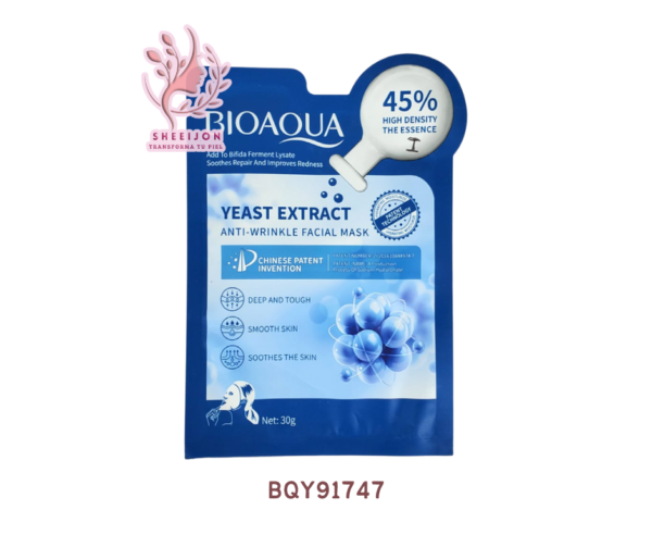 BQY91747 - MASCARILLA FACIAL CON EXTRACTO DE LEVADURA, BIOAQUA, Cont. 1pz.