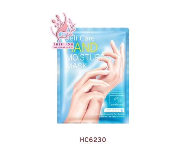 HC6230 - MASCARILLA HIDRATANTE DE TELA, PARA MANOS CON PROTEÍNA DE LECHE Y EXTRACTO DE PLANTAS, HCHANA, Cont. 1par.