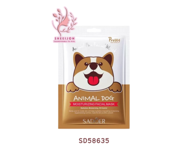 SD58635 - MASCARILLA HIDRATANTE DE TELA, CARA DE PERRITO, SADOER, Cont. 25gr, 1pz.