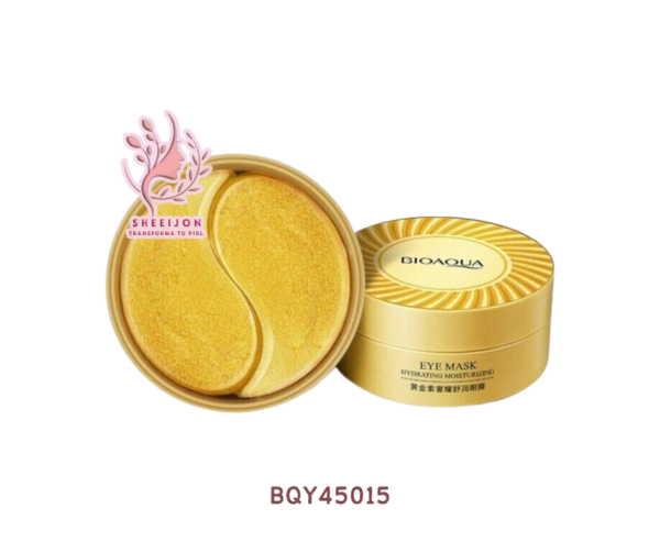 BQY45015 - PARCHES DE HIDROGEL, PARA OJOS, CON PARTÍCULAS DE ORO DE 24k Y COLAGENO, CONT. 60pz.