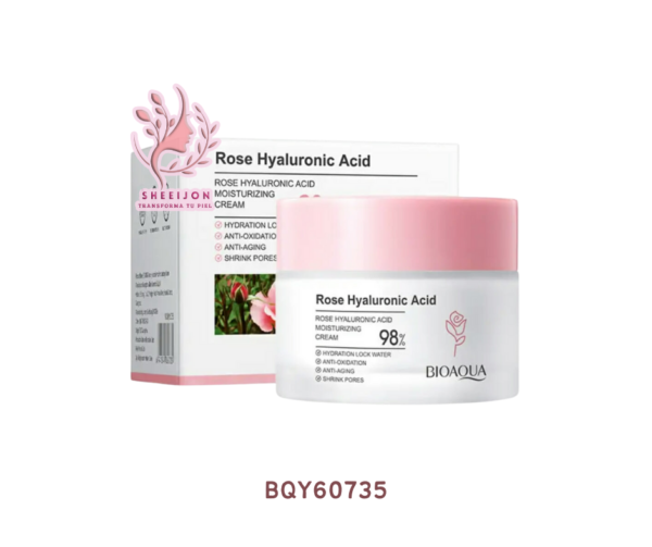 BQY60735 - CREMA FACIAL DE ROSAS CON ÁCIDO HIALURÓNICO, BIOAQUA, Cont. 50gr.