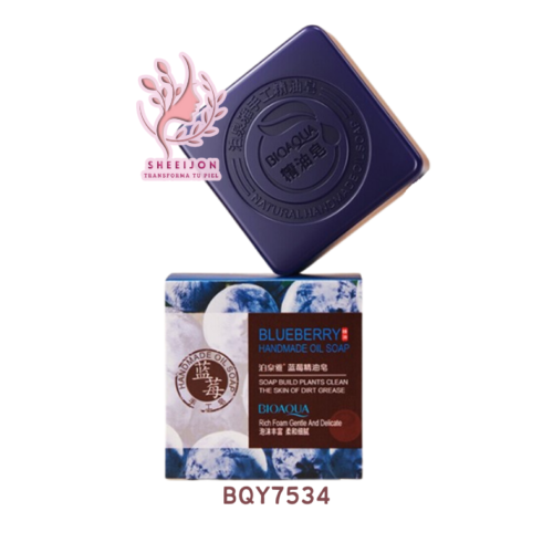 BQY7534 - BARRA DE JABÓN, DE BLUEBERRIES, FACIAL/ CORPORAL, BIOAQUA, Cont. 100gr.