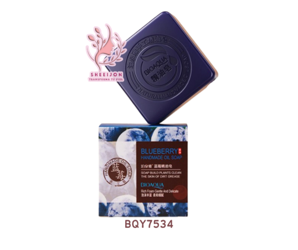 BQY7534 - BARRA DE JABÓN, DE BLUEBERRIES, FACIAL/ CORPORAL, BIOAQUA, Cont. 100gr.
