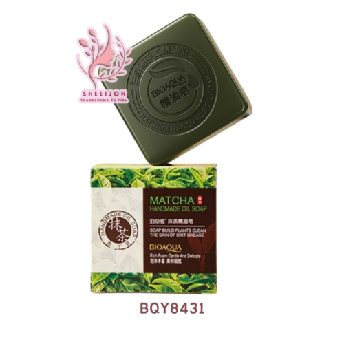 BQY8431 - BARRA DE JABÓN CON MATCHA, FACIAL/ CORPORAL,, BIOAQUA, Cont. 100gr.