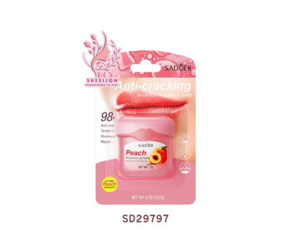 SD29797 - BÁLSAMO LABIAL EN TARRO, CON EXTRACTO DE MELOCOTÓN, SADOER, Cont. 7gr.