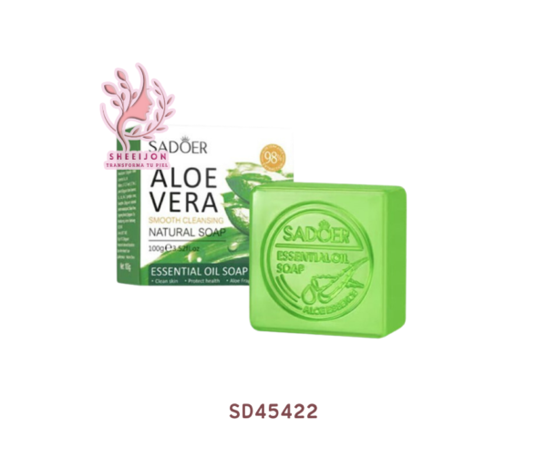 SD45422 - BARRA DE JABÓN CON ALOE VERA, FACIAL/ CORPORAL, SADOER, Cont. 100gr.