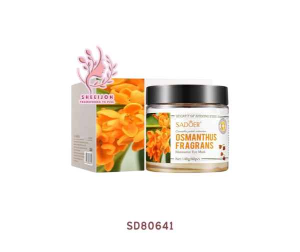 SD80641 - PARCHES DE TELA, PARA CONTORNO DE OJOS, CON FLOR DE OSMANTHUS, SADOER, Cont. 80pz.