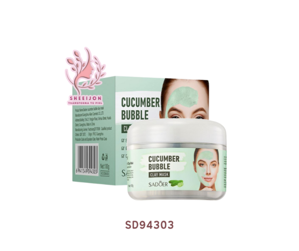 SD94303 - MASCARILLA FACIAL EFERVESCENTE CON EXTRACTO DE PEPINO, SADOER, Cont. 100gr.